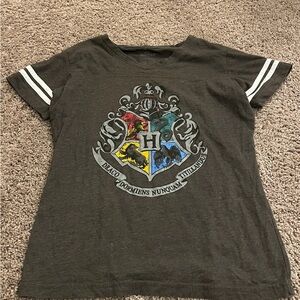 Dark Gray Hogwarts Emblem Tee